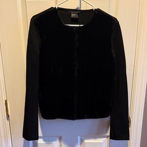 A/X Armani Exchange Black Faux Fur Blazer